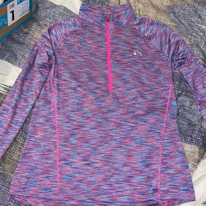 under armour multi color dry fit quarter zip size M!!